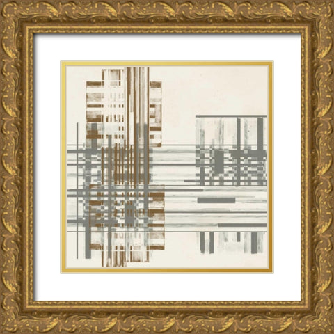 Matrix Illusion  I Gold Ornate Wood Framed Art Print with Double Matting by Goldberger, Jennifer