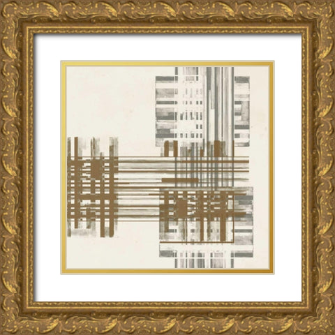 Matrix Illusion  II Gold Ornate Wood Framed Art Print with Double Matting by Goldberger, Jennifer