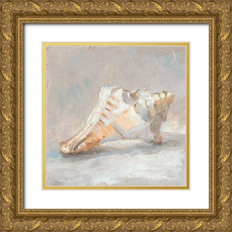 Impressionist Shell Study I Gold Ornate Wood Framed Art Print with Double Matting by Harper, Ethan