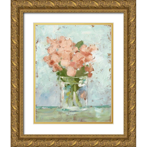Impressionist Floral Study I Gold Ornate Wood Framed Art Print with Double Matting by Harper, Ethan