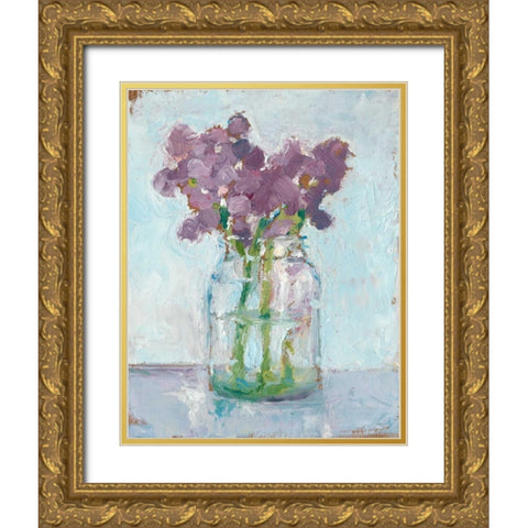 Impressionist Floral Study II Gold Ornate Wood Framed Art Print with Double Matting by Harper, Ethan