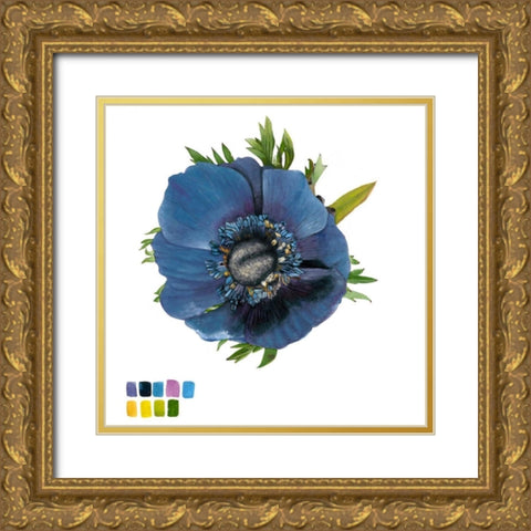 Brighton Blooms III Gold Ornate Wood Framed Art Print with Double Matting by McCavitt, Naomi