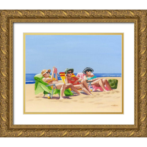 Beach Vacation I Gold Ornate Wood Framed Art Print with Double Matting by Miller, Dianne