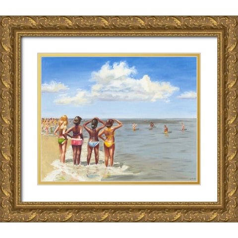 Beach Vacation II Gold Ornate Wood Framed Art Print with Double Matting by Miller, Dianne