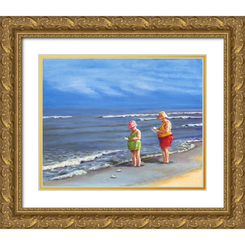 Beach Vacation III Gold Ornate Wood Framed Art Print with Double Matting by Miller, Dianne