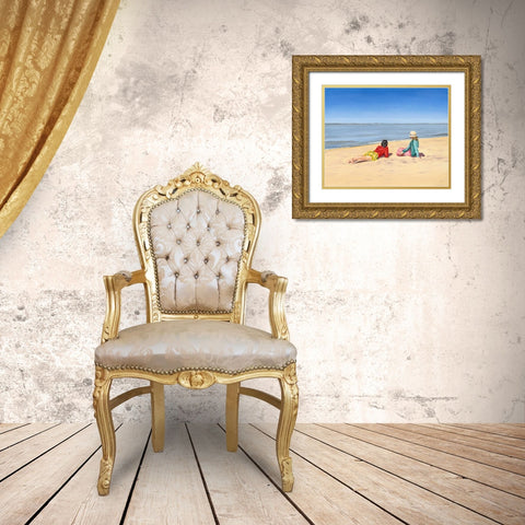Beach Vacation IV Gold Ornate Wood Framed Art Print with Double Matting by Miller, Dianne