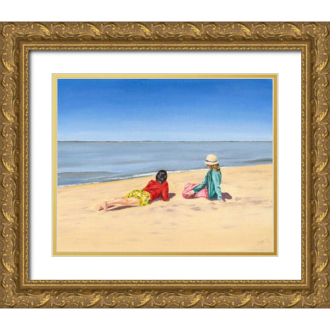 Beach Vacation IV Gold Ornate Wood Framed Art Print with Double Matting by Miller, Dianne