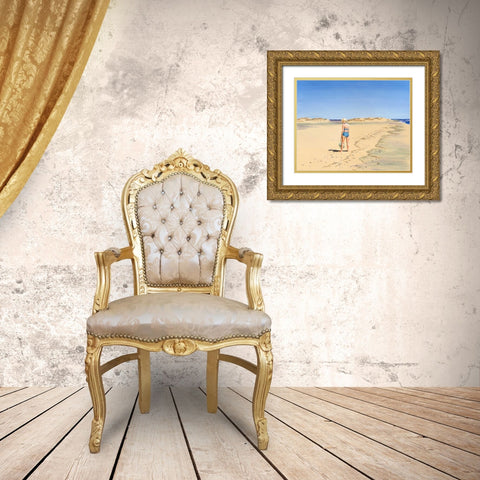 Beach Vacation VI Gold Ornate Wood Framed Art Print with Double Matting by Miller, Dianne