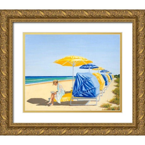 Beach Vacation VIII Gold Ornate Wood Framed Art Print with Double Matting by Miller, Dianne