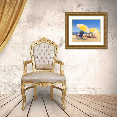 Beach Vacation IX Gold Ornate Wood Framed Art Print with Double Matting by Miller, Dianne