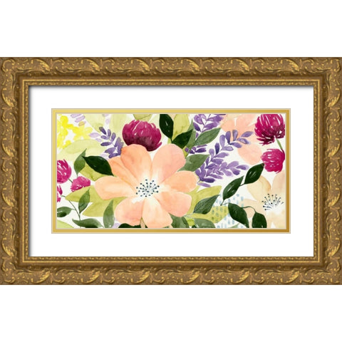 Vivid Blooming I Gold Ornate Wood Framed Art Print with Double Matting by Popp, Grace