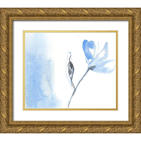 Sketched Garden II Gold Ornate Wood Framed Art Print with Double Matting by Goldberger, Jennifer