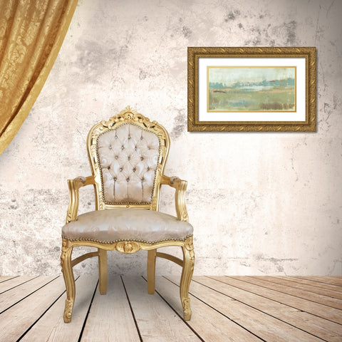 Pastel Landscape II Gold Ornate Wood Framed Art Print with Double Matting by Goldberger, Jennifer