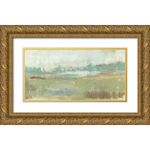Pastel Landscape II Gold Ornate Wood Framed Art Print with Double Matting by Goldberger, Jennifer