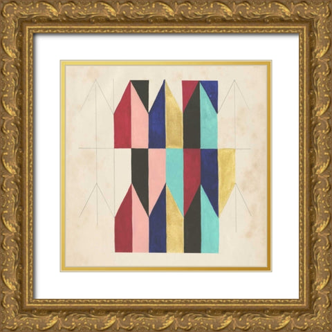 Geometric Pattern Play V Gold Ornate Wood Framed Art Print with Double Matting by McCavitt, Naomi