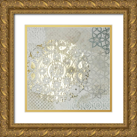 Tapestry Melange II Gold Ornate Wood Framed Art Print with Double Matting by Vess, June Erica