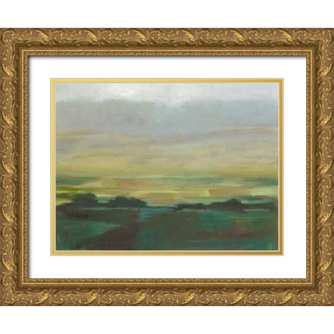 Misty Valley II Gold Ornate Wood Framed Art Print with Double Matting by Harper, Ethan