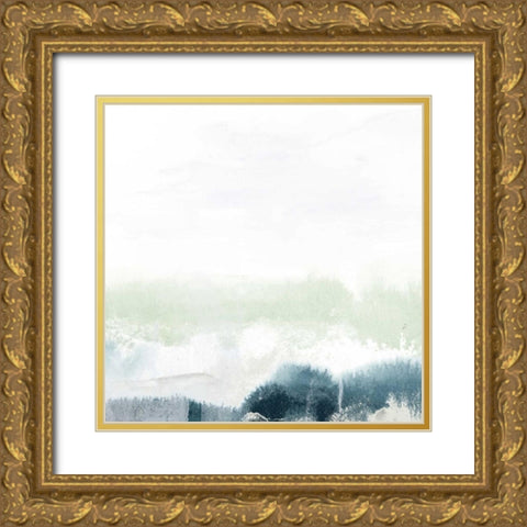 Seafoam Horizon II Gold Ornate Wood Framed Art Print with Double Matting by Vess, June Erica