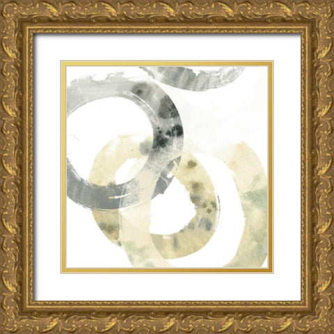 Neutral Halo IV Gold Ornate Wood Framed Art Print with Double Matting by Vess, June Erica