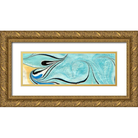 Placid III Gold Ornate Wood Framed Art Print with Double Matting by Ludwig, Alicia