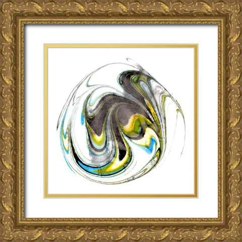 Citrine Momentum II Gold Ornate Wood Framed Art Print with Double Matting by Ludwig, Alicia