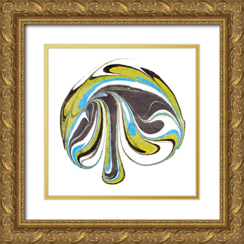 Citrine Momentum III Gold Ornate Wood Framed Art Print with Double Matting by Ludwig, Alicia
