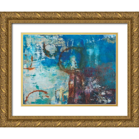 Oxidation Gold Ornate Wood Framed Art Print with Double Matting by Fuchs, Jodi
