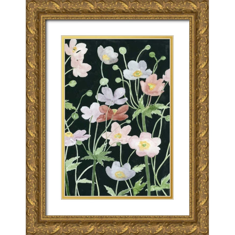Anemone Dance II Gold Ornate Wood Framed Art Print with Double Matting by Popp, Grace