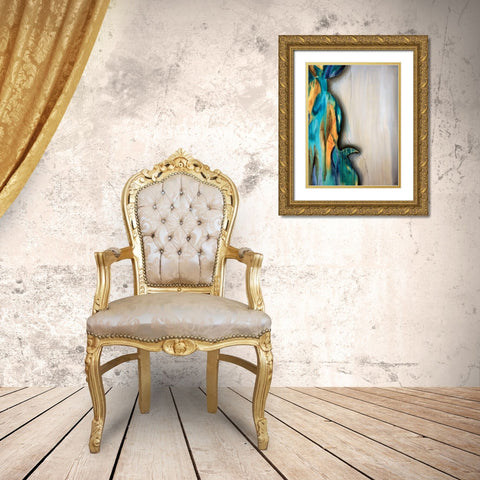 Anse Luzio Gold Ornate Wood Framed Art Print with Double Matting by Taylor, Kari