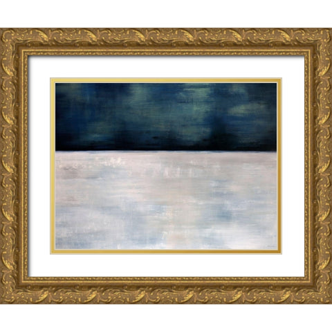 Arctic Night Gold Ornate Wood Framed Art Print with Double Matting by Edmunds, Sydney