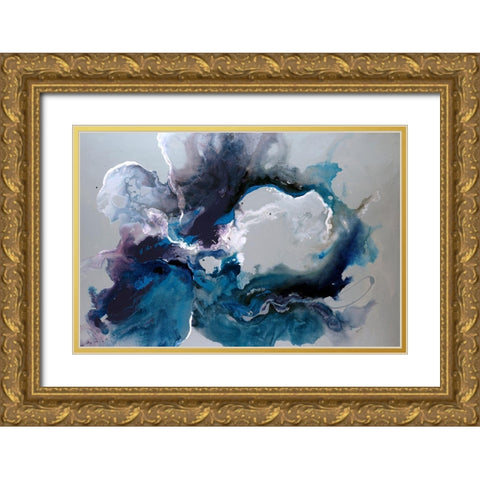 Cerulean waters Gold Ornate Wood Framed Art Print with Double Matting by Edmunds, Sydney