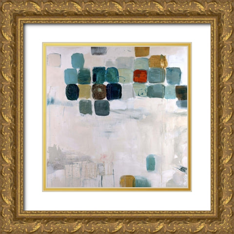 Patio Mosaic Gold Ornate Wood Framed Art Print with Double Matting by Maas, Jodi