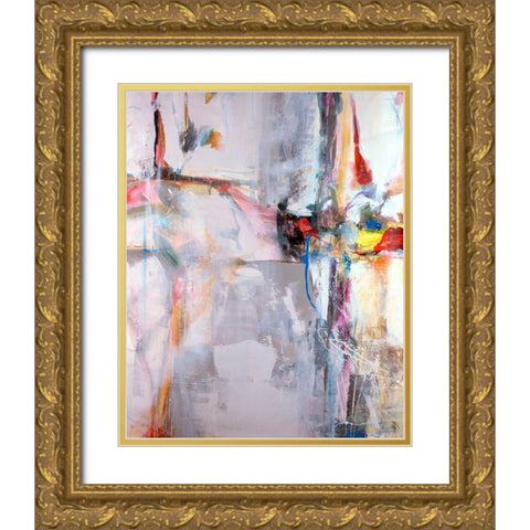 Run For the Roses Gold Ornate Wood Framed Art Print with Double Matting by Maas, Jodi