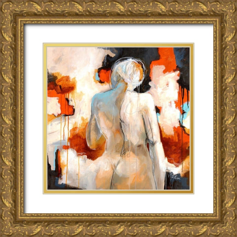 Forget Me Not I Gold Ornate Wood Framed Art Print with Double Matting by Drotar, Rikki