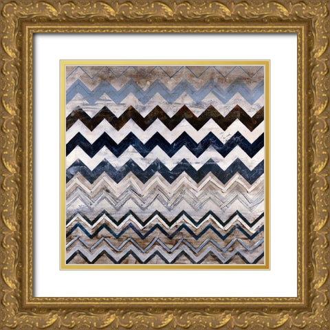 Zig Zag IV Gold Ornate Wood Framed Art Print with Double Matting by Henry, Alexys