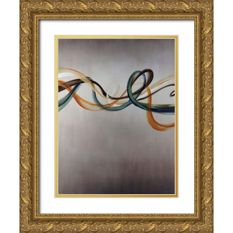 Fluent III Gold Ornate Wood Framed Art Print with Double Matting by Edmunds, Sydney