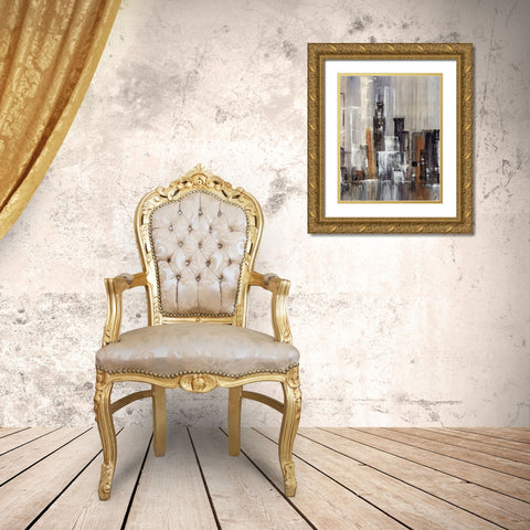 Coastal City II Gold Ornate Wood Framed Art Print with Double Matting by Taylor, Kari