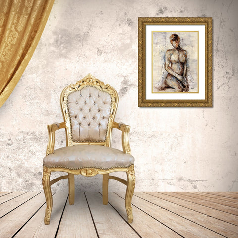 Mystique II Gold Ornate Wood Framed Art Print with Double Matting by Douglass, Farrell