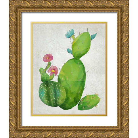 Cacti Collection I Gold Ornate Wood Framed Art Print with Double Matting by Zarris, Chariklia