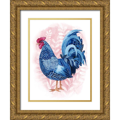 Lyrical Crow II Gold Ornate Wood Framed Art Print with Double Matting by Popp, Grace