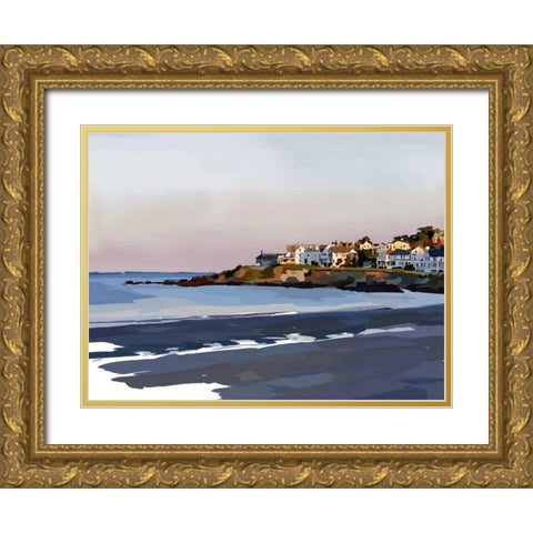 Peaceful Coast Gold Ornate Wood Framed Art Print with Double Matting by Kalina, Emily