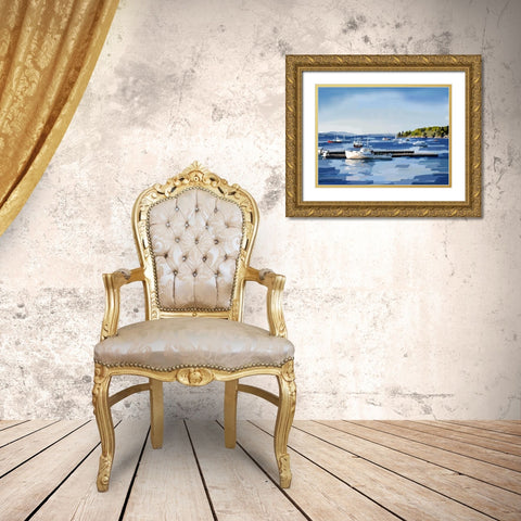 Peaceful Harbor II Gold Ornate Wood Framed Art Print with Double Matting by Kalina, Emily