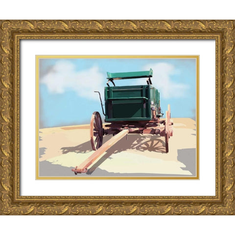 Bold Wagon II Gold Ornate Wood Framed Art Print with Double Matting by Kalina, Emily