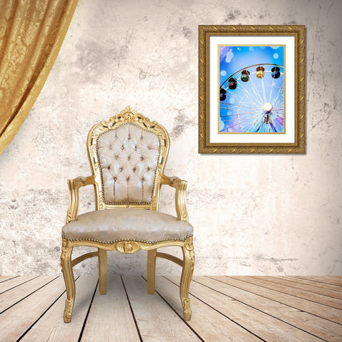 Carnival Blues II Gold Ornate Wood Framed Art Print with Double Matting by Coomes, Sylvia