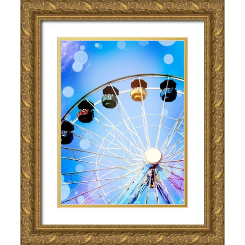 Carnival Blues II Gold Ornate Wood Framed Art Print with Double Matting by Coomes, Sylvia