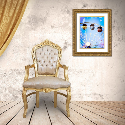 Carnival Blues III Gold Ornate Wood Framed Art Print with Double Matting by Coomes, Sylvia