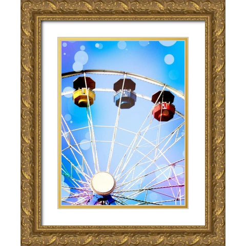 Carnival Blues III Gold Ornate Wood Framed Art Print with Double Matting by Coomes, Sylvia