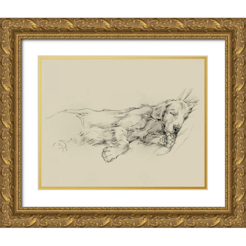 Dog Days III Gold Ornate Wood Framed Art Print with Double Matting by Harper, Ethan