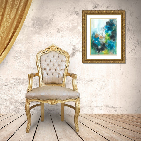 Spring Delight I Gold Ornate Wood Framed Art Print with Double Matting by Combs, Joyce