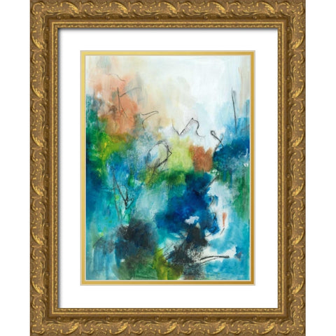 Spring Delight II Gold Ornate Wood Framed Art Print with Double Matting by Combs, Joyce